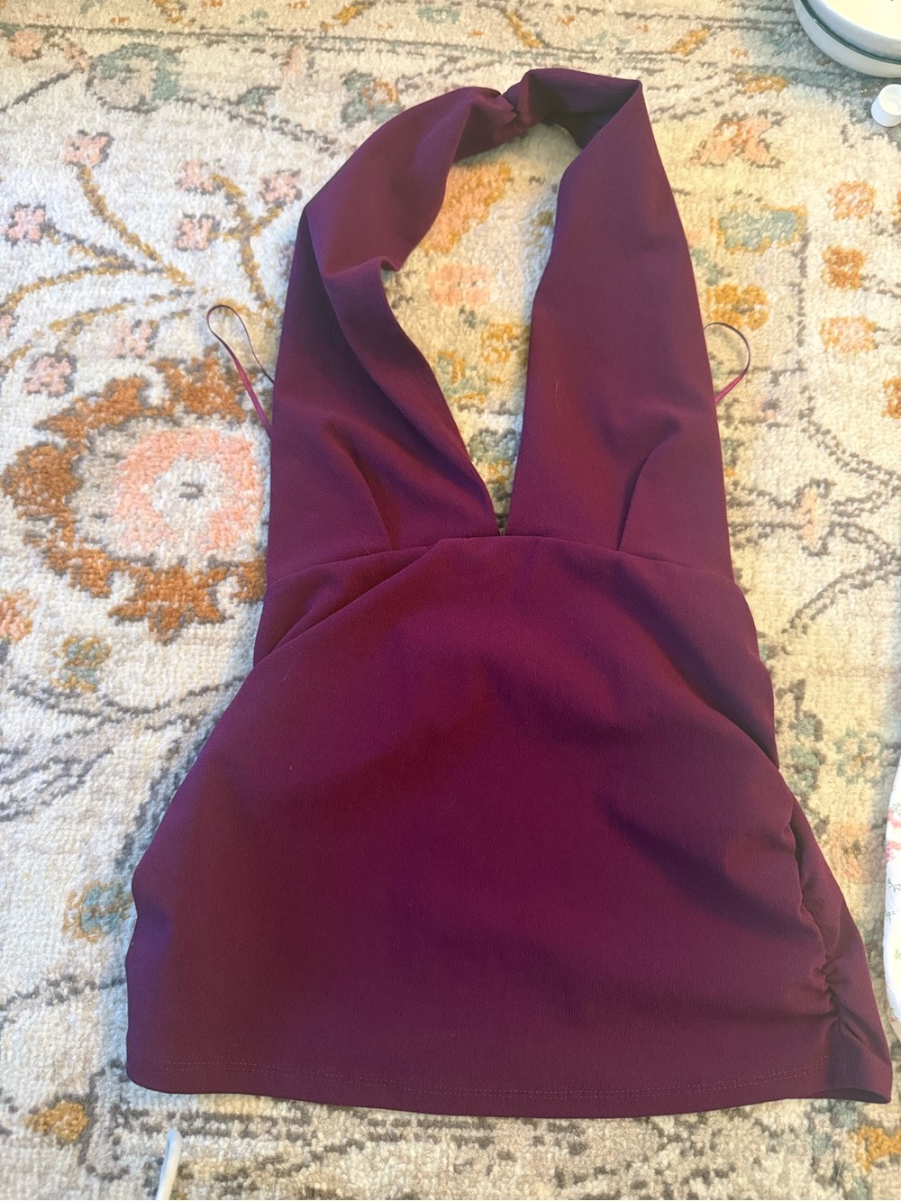 Zara Deep Plum Halter Neck Top